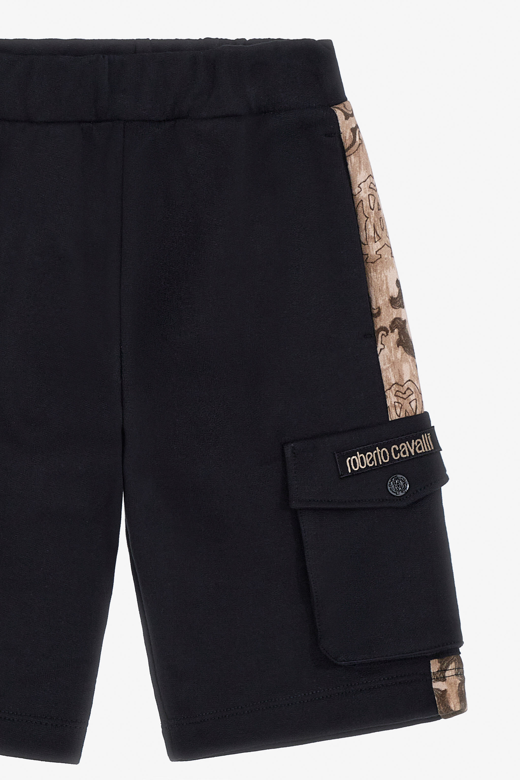 JU RC Logo Cotton Shorts Black TJT20Q-CF050