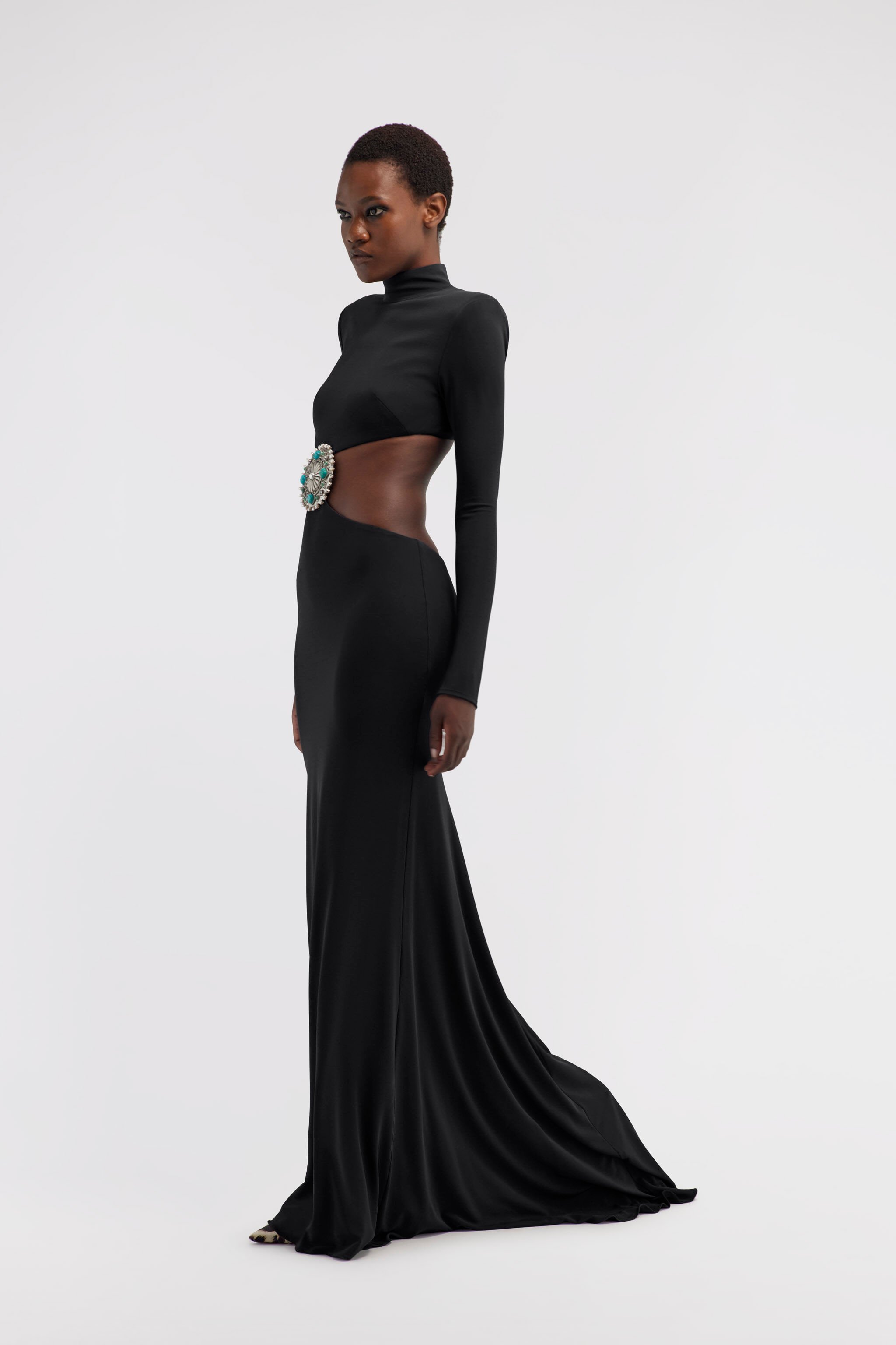 RC Cut-out knit dress Black RWT103-JJ036