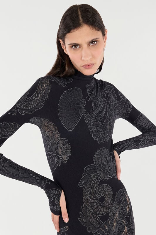 RC Jumpsuit with Openwork Pattern RC Jumpsuit with Openwork Pattern Noir VKT10B-MA001