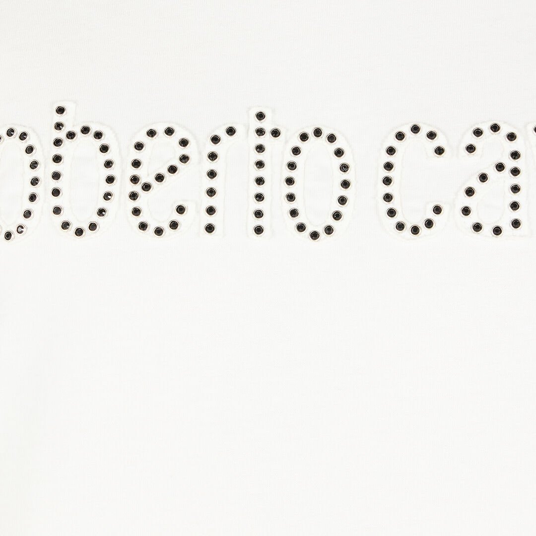 RC T-Shirt With Logo And Mini Studs White URT61I-JD060