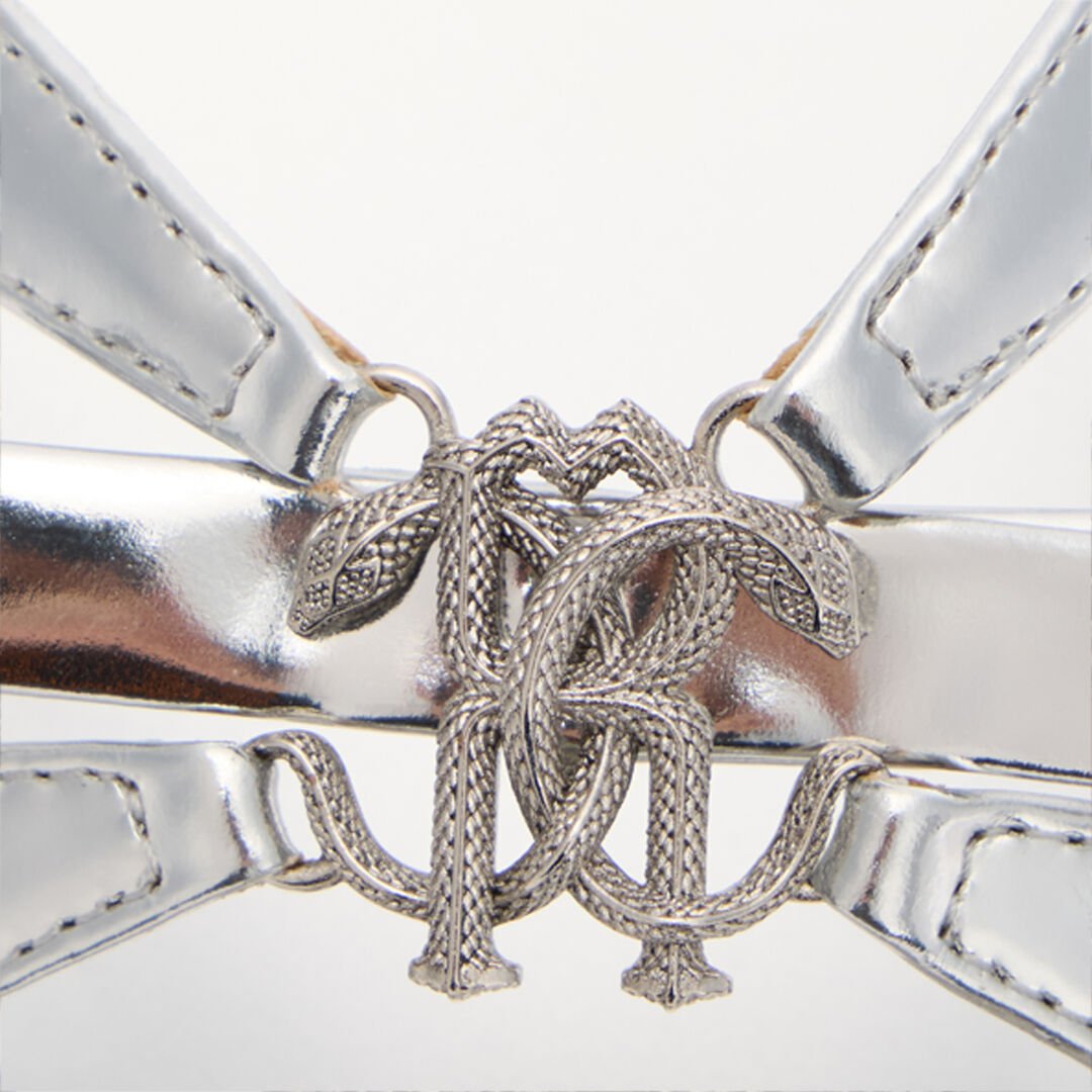 RC Low Sandals With Mirror Snake Monogram Silver UKS008-PZ048