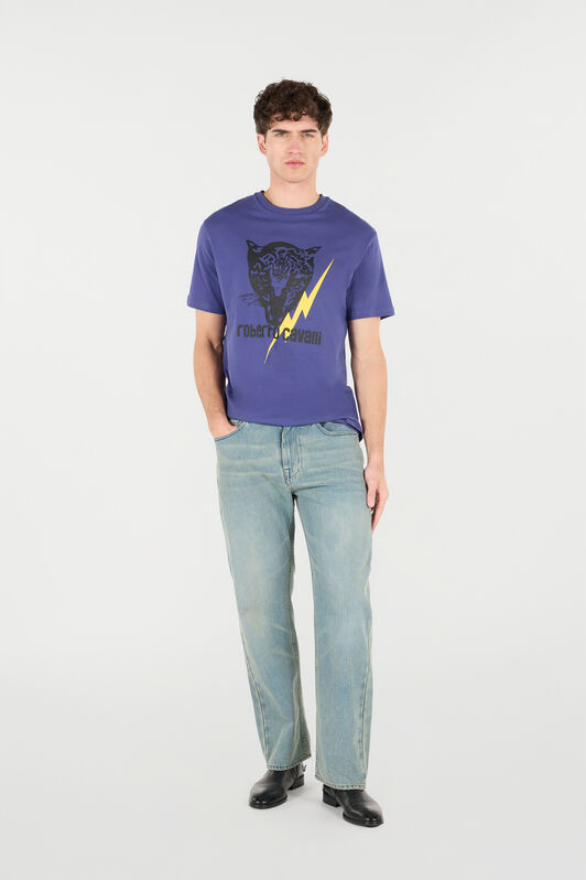 RC T-Shirt Con Fulmine E Giaguaro Navy POT60B-JD060