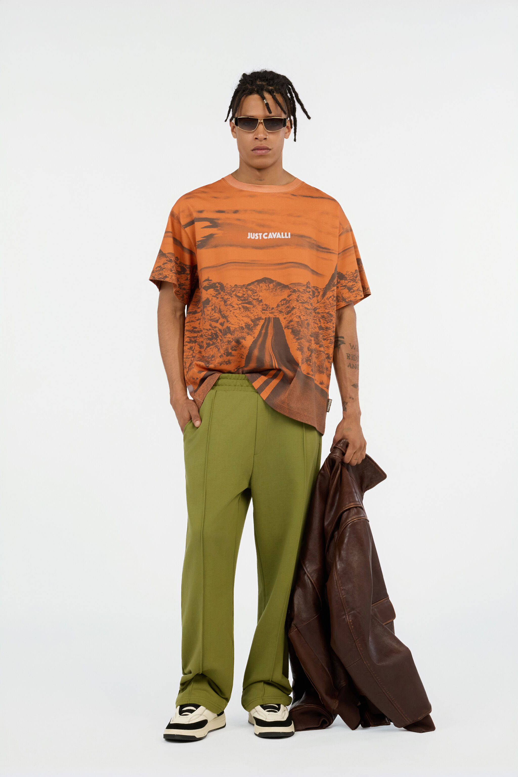 JC T-Shirt mit Long Way-Aufdruck APRICOT ORANGE VFT049-VF093