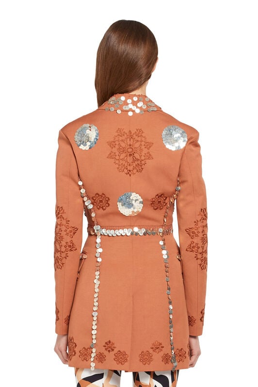 RC Paillettes embroidered tailored jacket Marrón IWR412-LG026