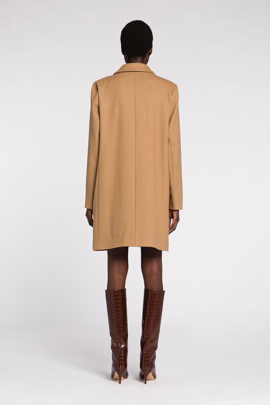 RC Single-Breasted Coat Light Brown JST40L-MQO38