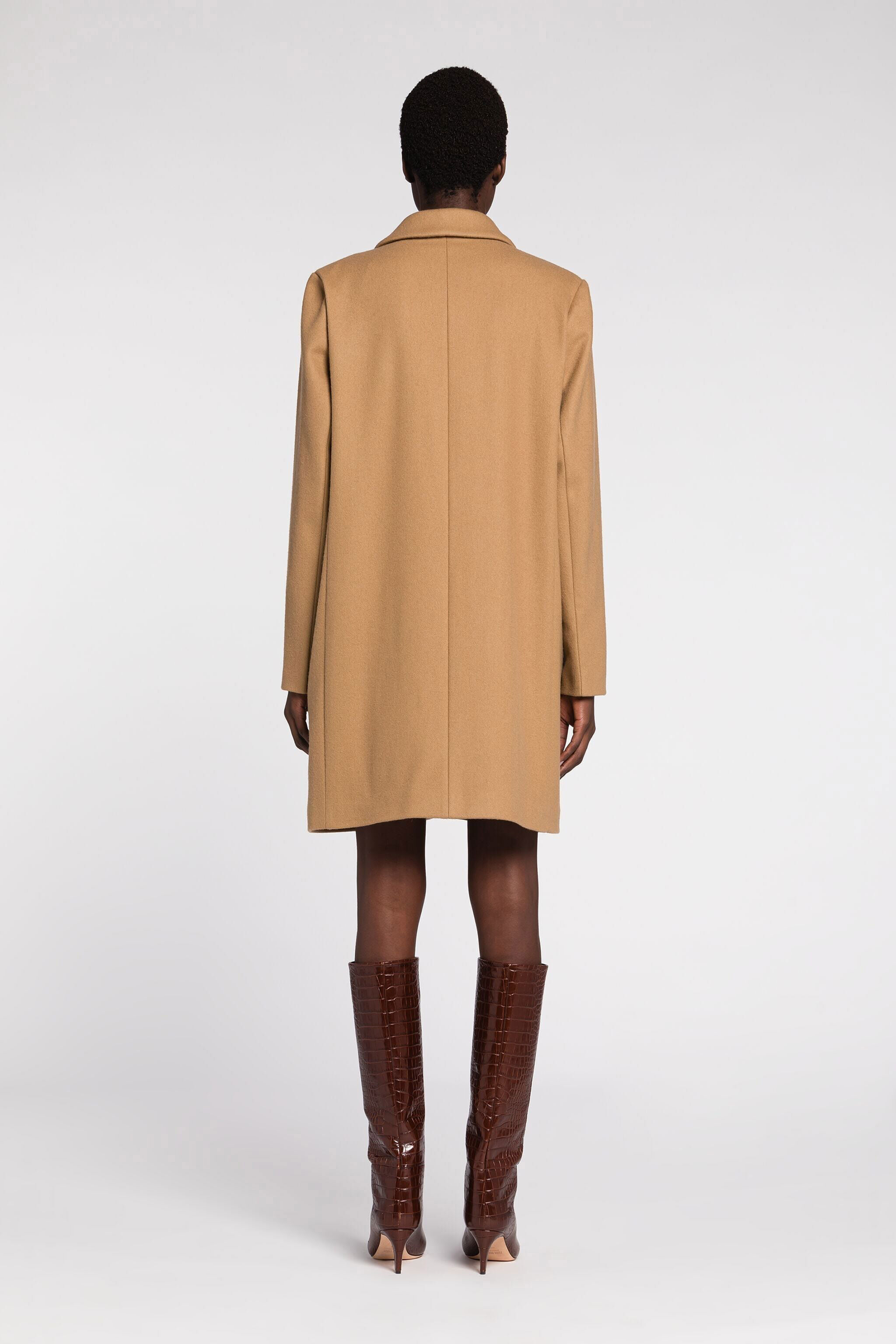 RC Single-Breasted Coat Light Brown JST40L-MQO38