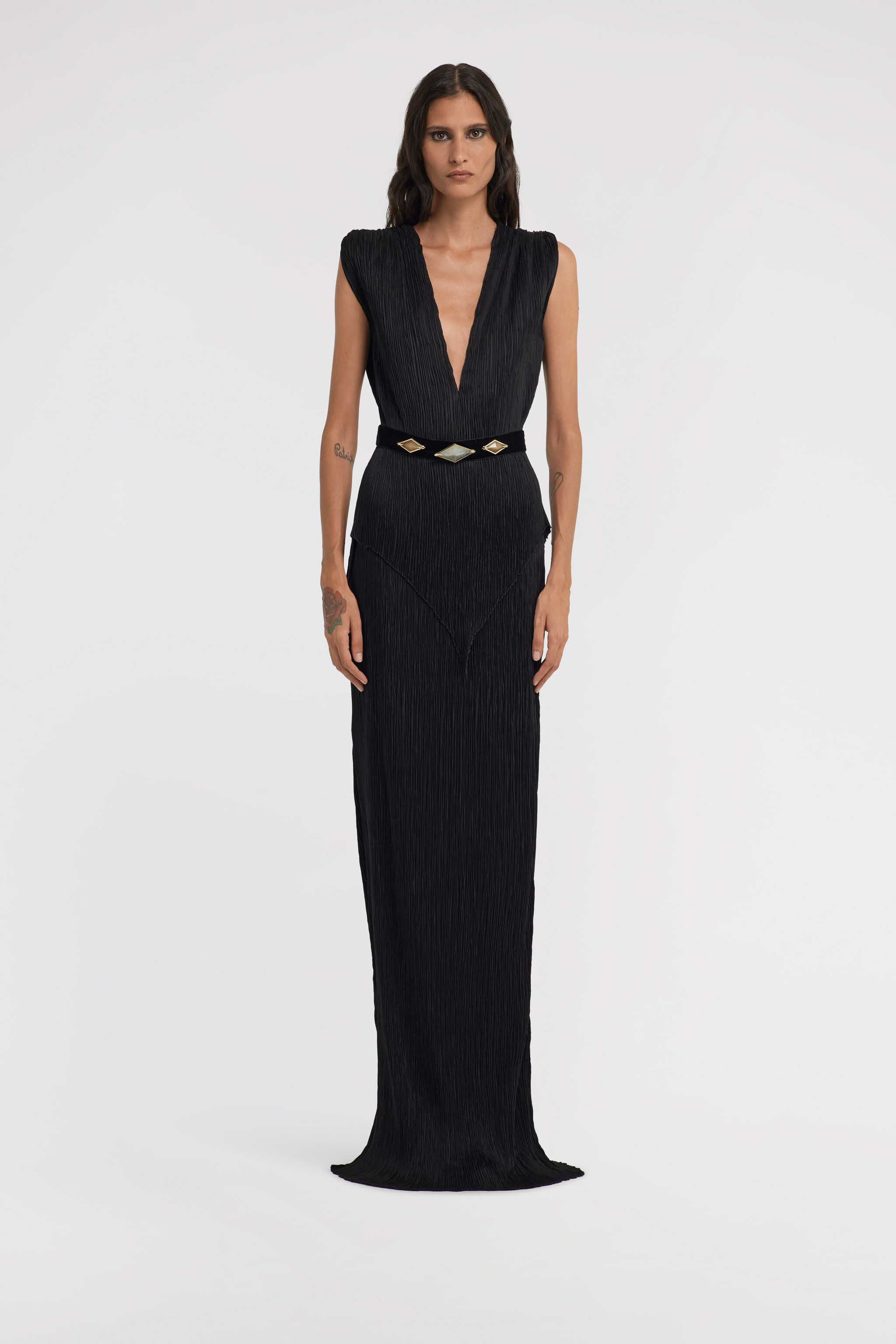 RC Long dress Nero TWT100-RD034