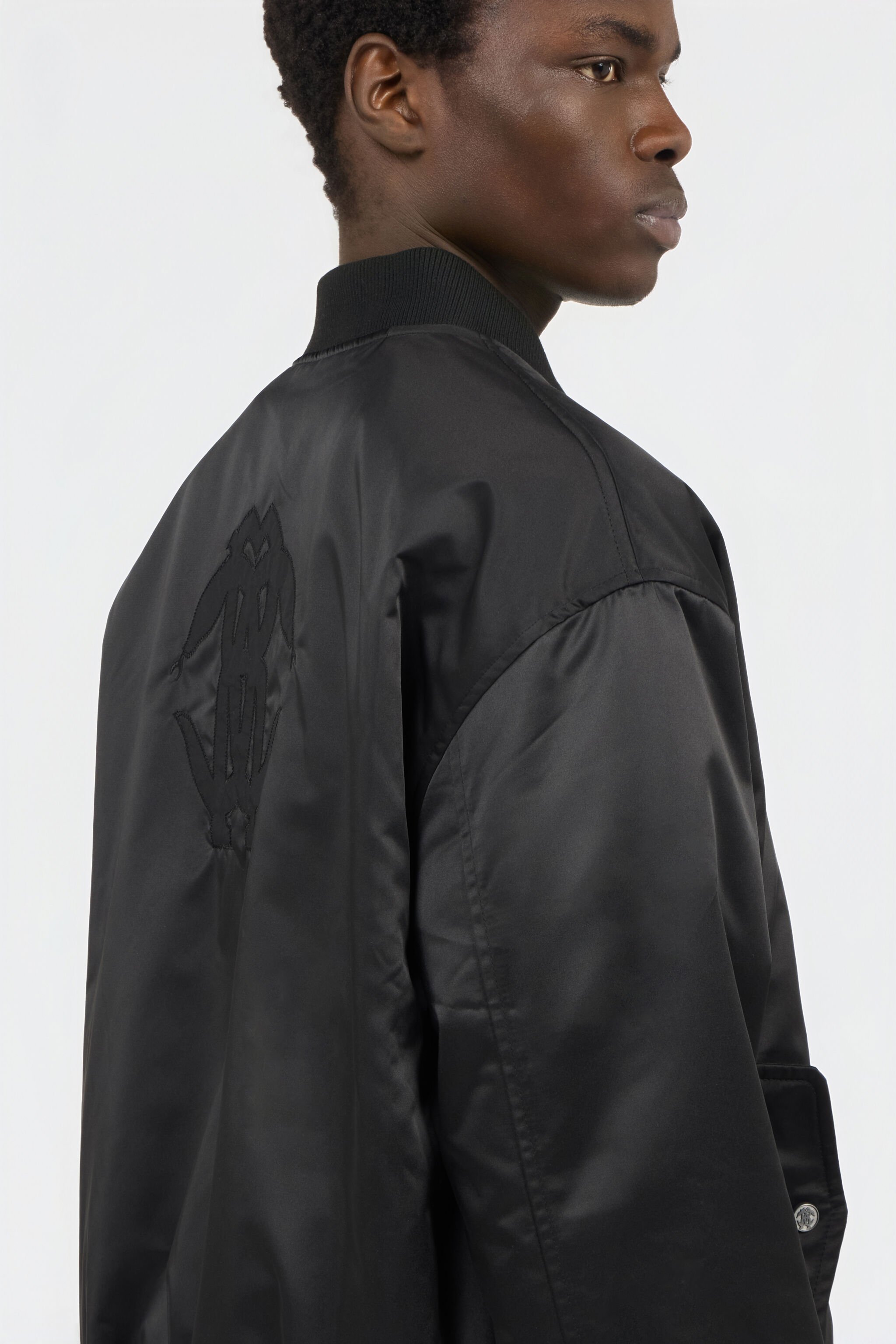 RC Black Bomber Jacket with Monogram RC BLACK SOT40K-FT002