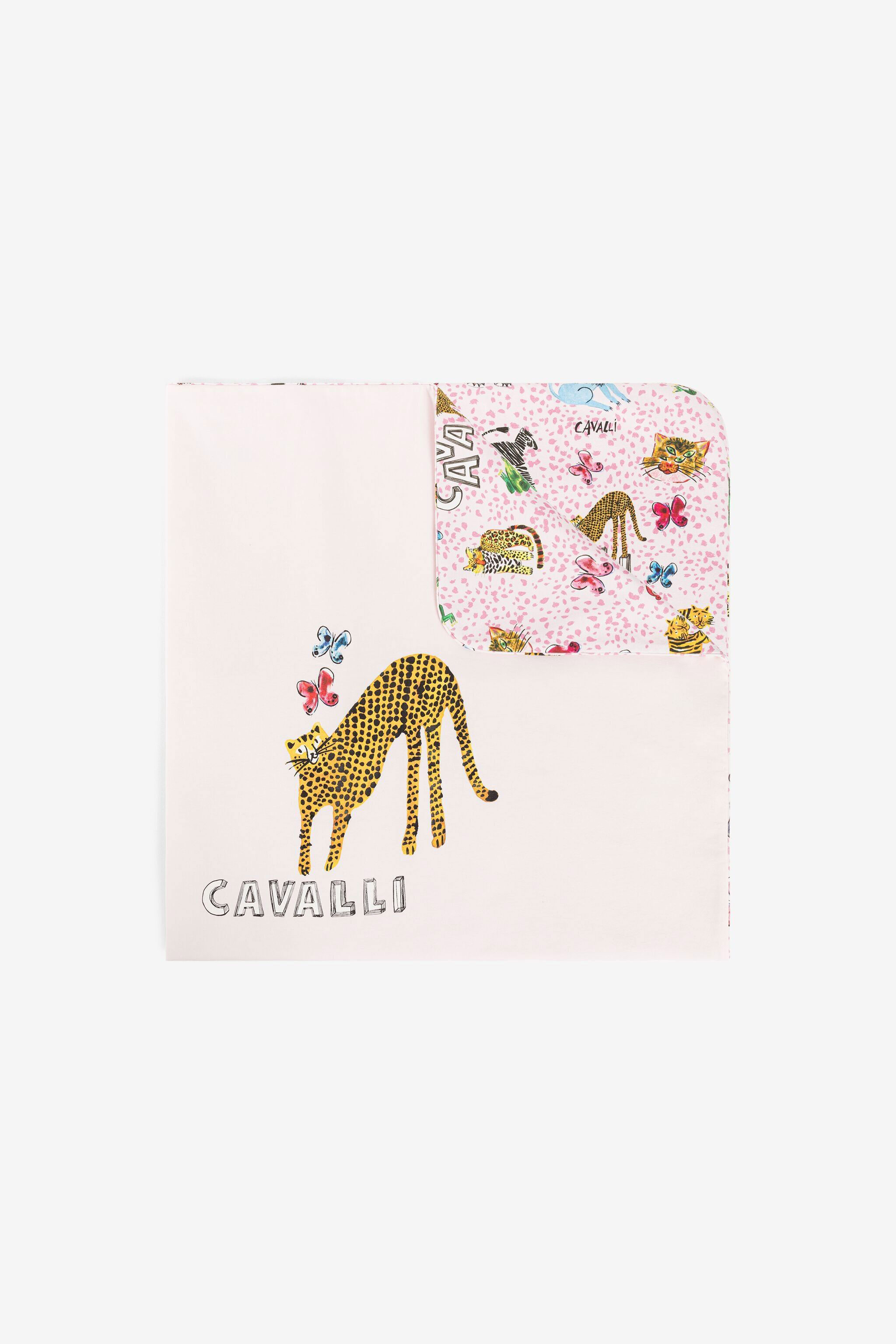 JU Manta para bebé con logotipo y estampado Wildlife Rosa PJT869-JFF07