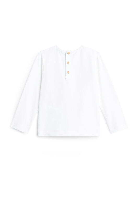 JU T-shirt à logo et imprimé floral MILKY WHITE JJT639-JV025