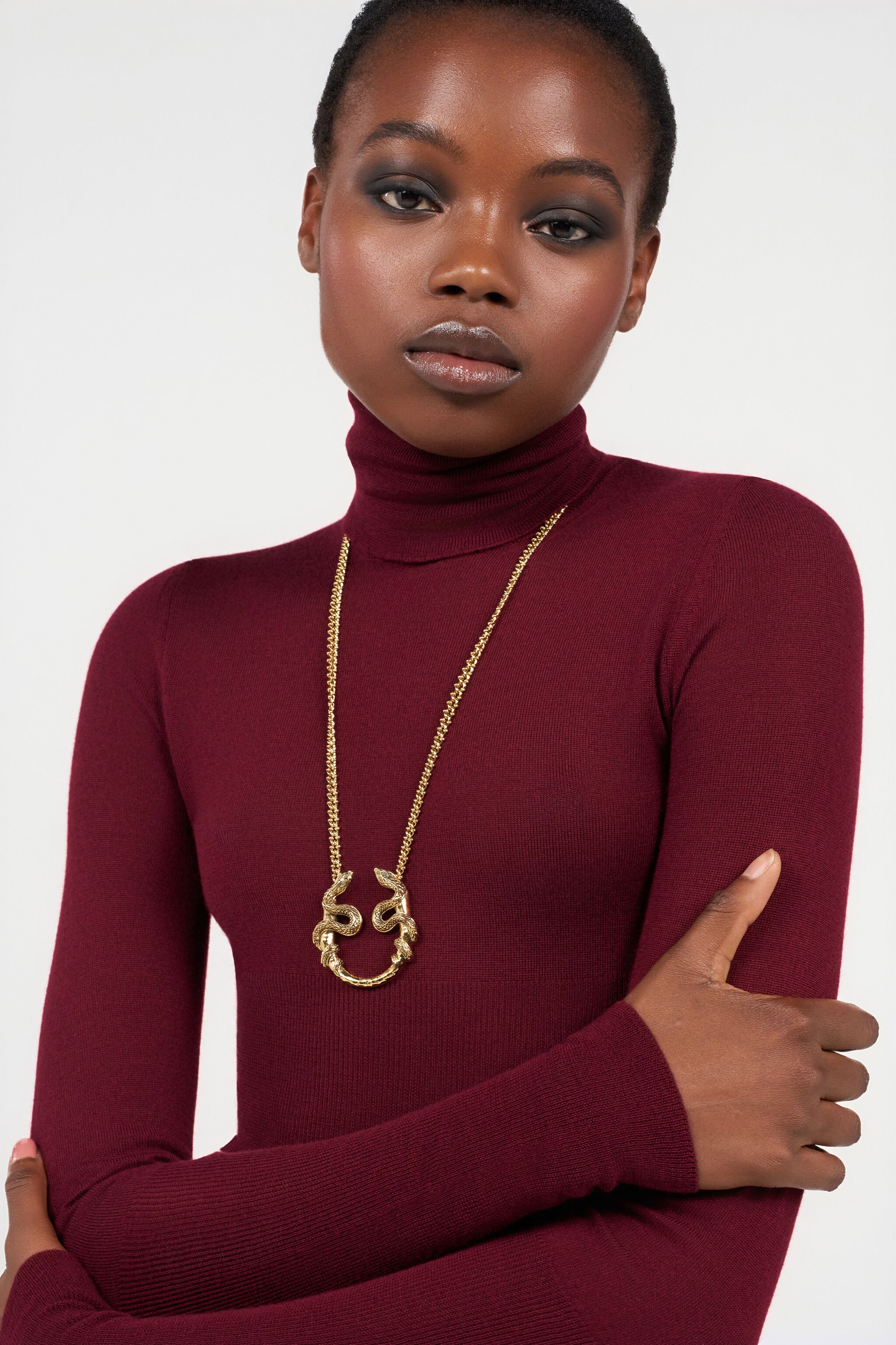 RC Gold Serpentine Necklace OLD GOLD WKG007-AM001