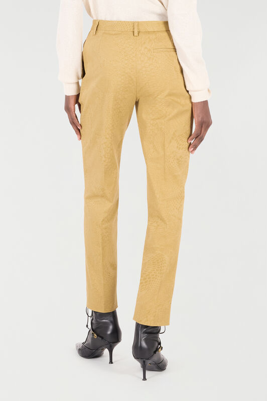 RC Solid-Color Python-Print Pants Light Brown UKT206-4NN53