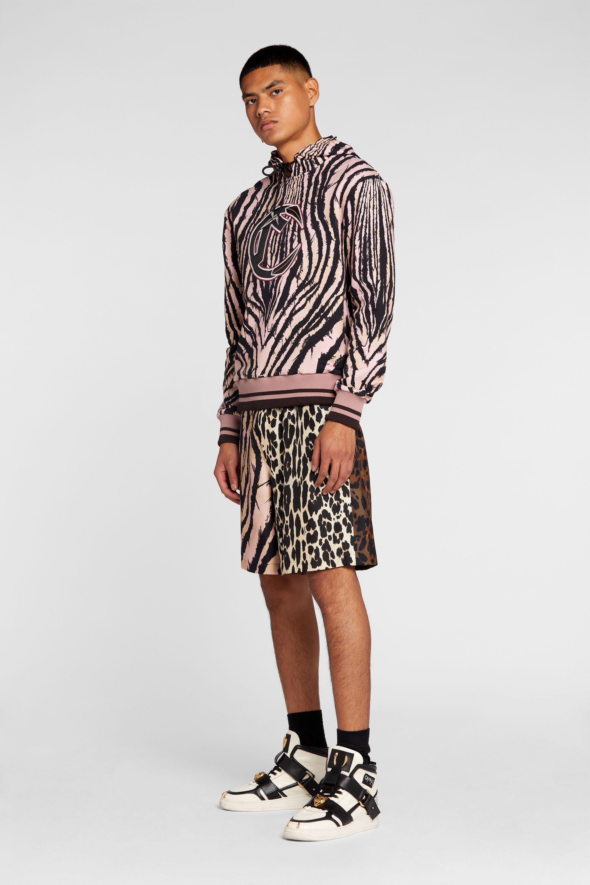RC Freedom-Print Cotton Hoodie Black/Pink ORT69C-5OC80
