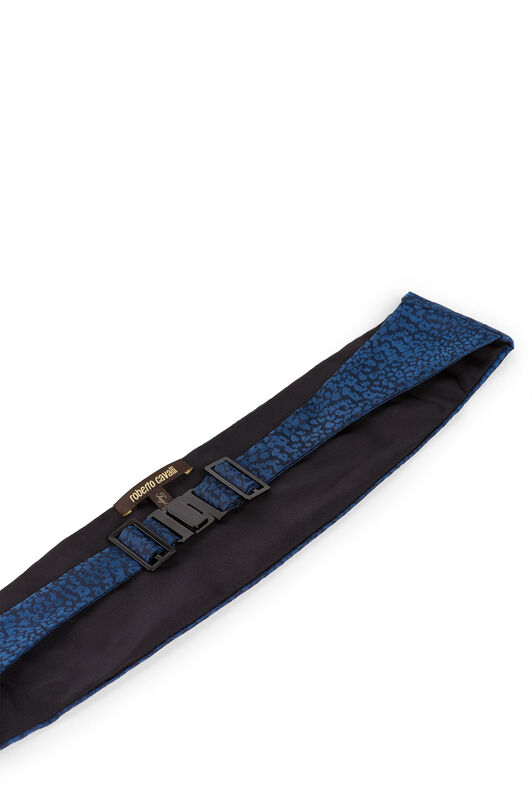 RC Leopard-Print Silk Cummerbund Dark blue GNI004-TB011