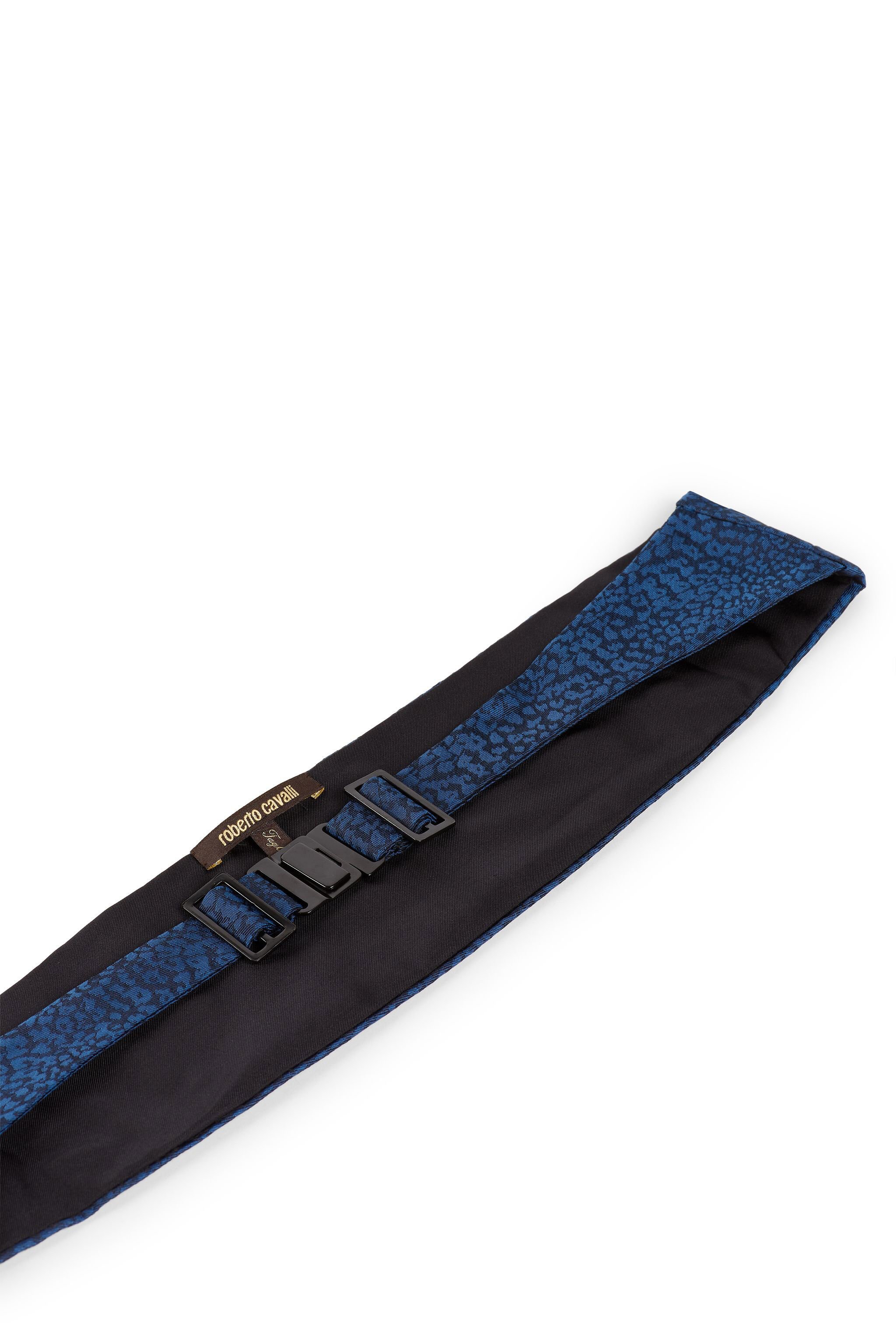 RC Leopard-Print Silk Cummerbund Dark blue GNI004-TB011