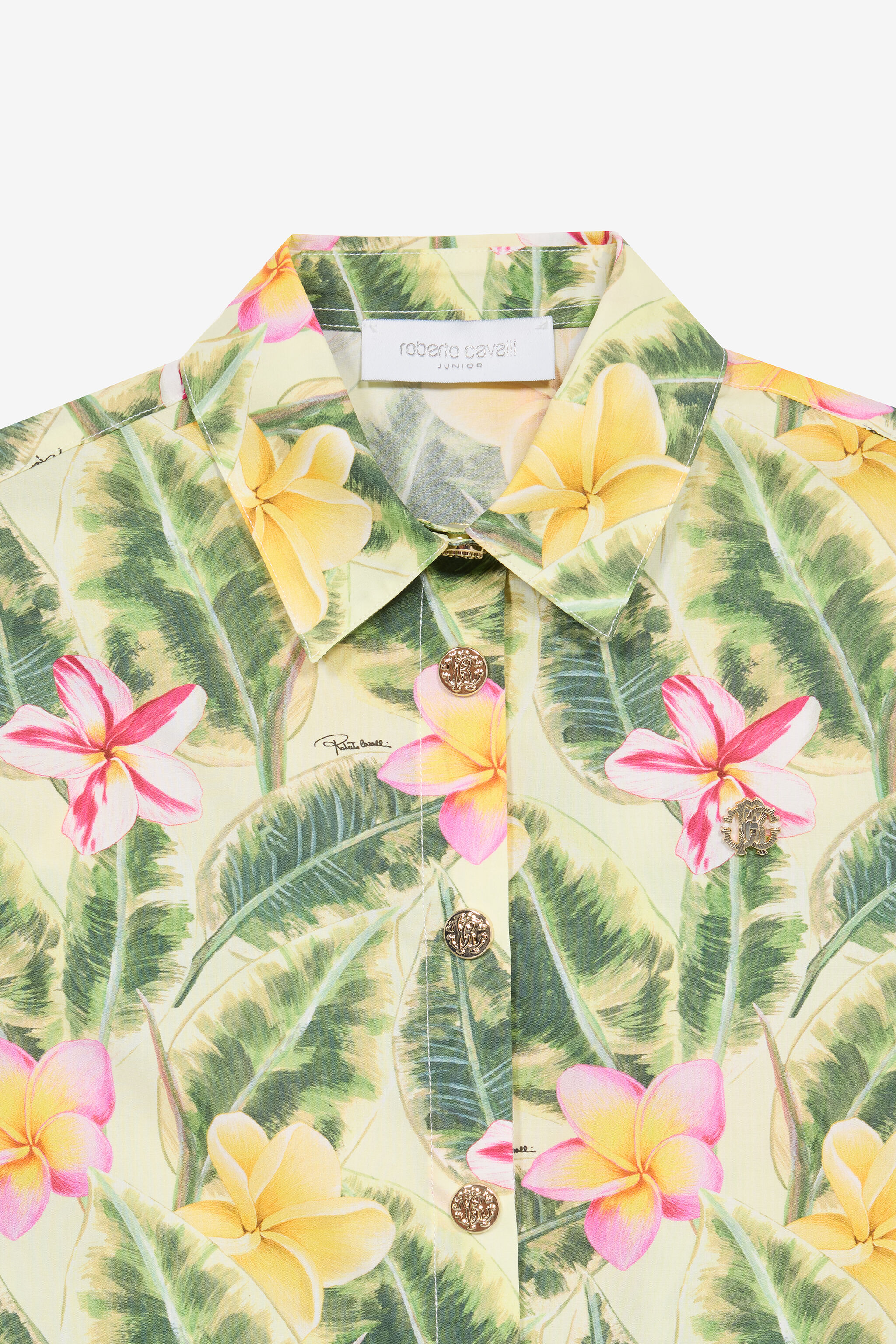JU Shirt With Flower And Leaf Print Light green UJT72A-7MO38