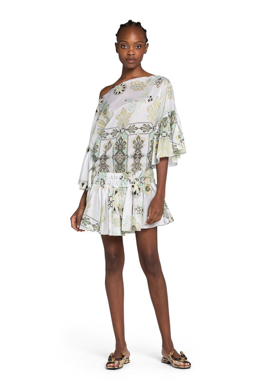 RC Abstract-Print Cotton Mini Dress MENTA 3TT107-WN021