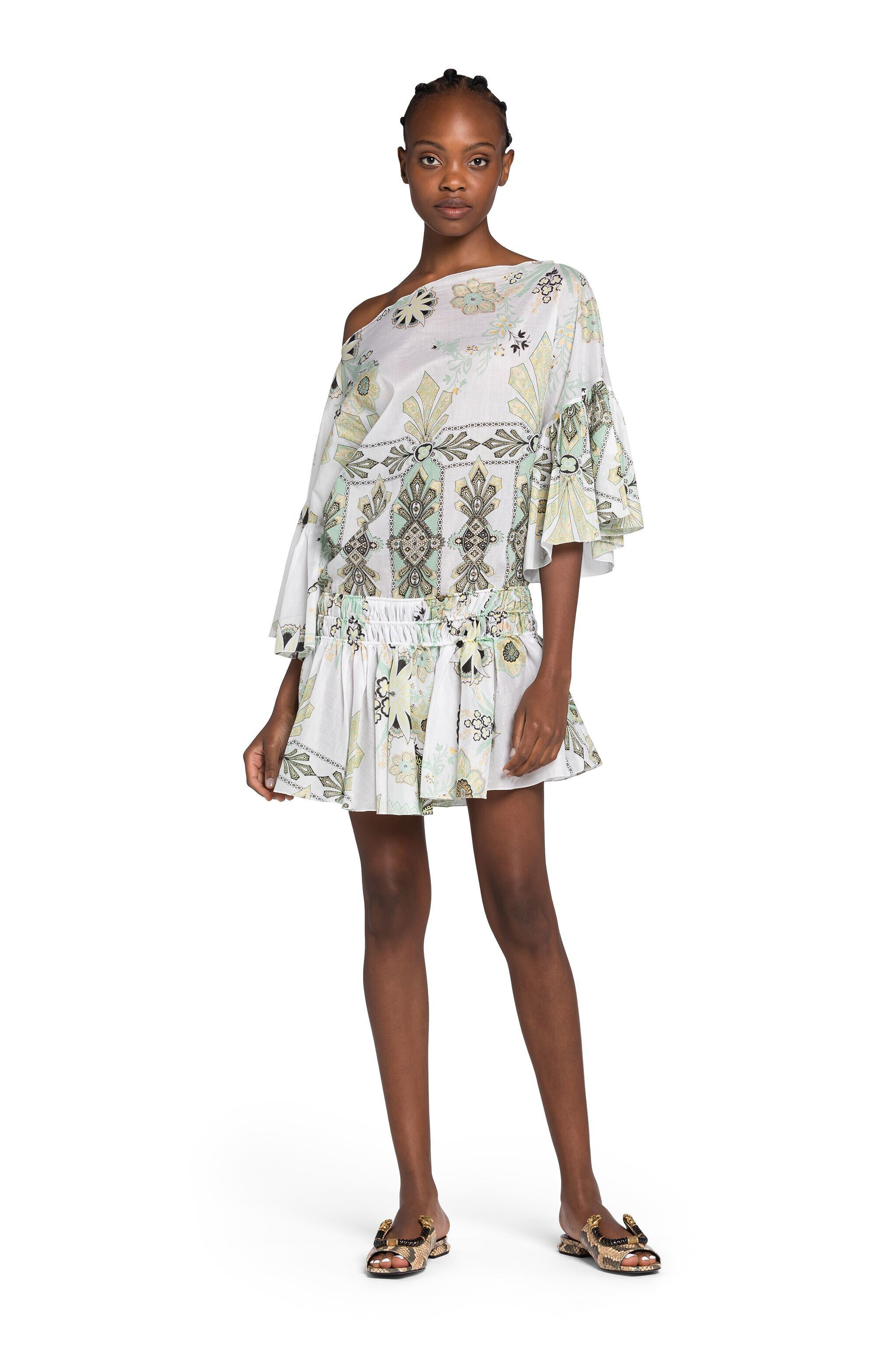 RC Abstract-Print Cotton Mini Dress MENTA 3TT107-WN021