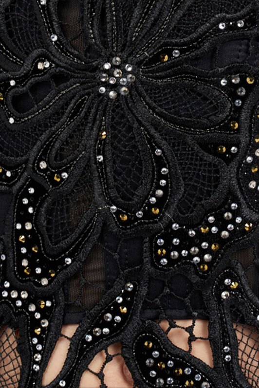 RC Floral Lace Dress BLACK WKR137-FT009