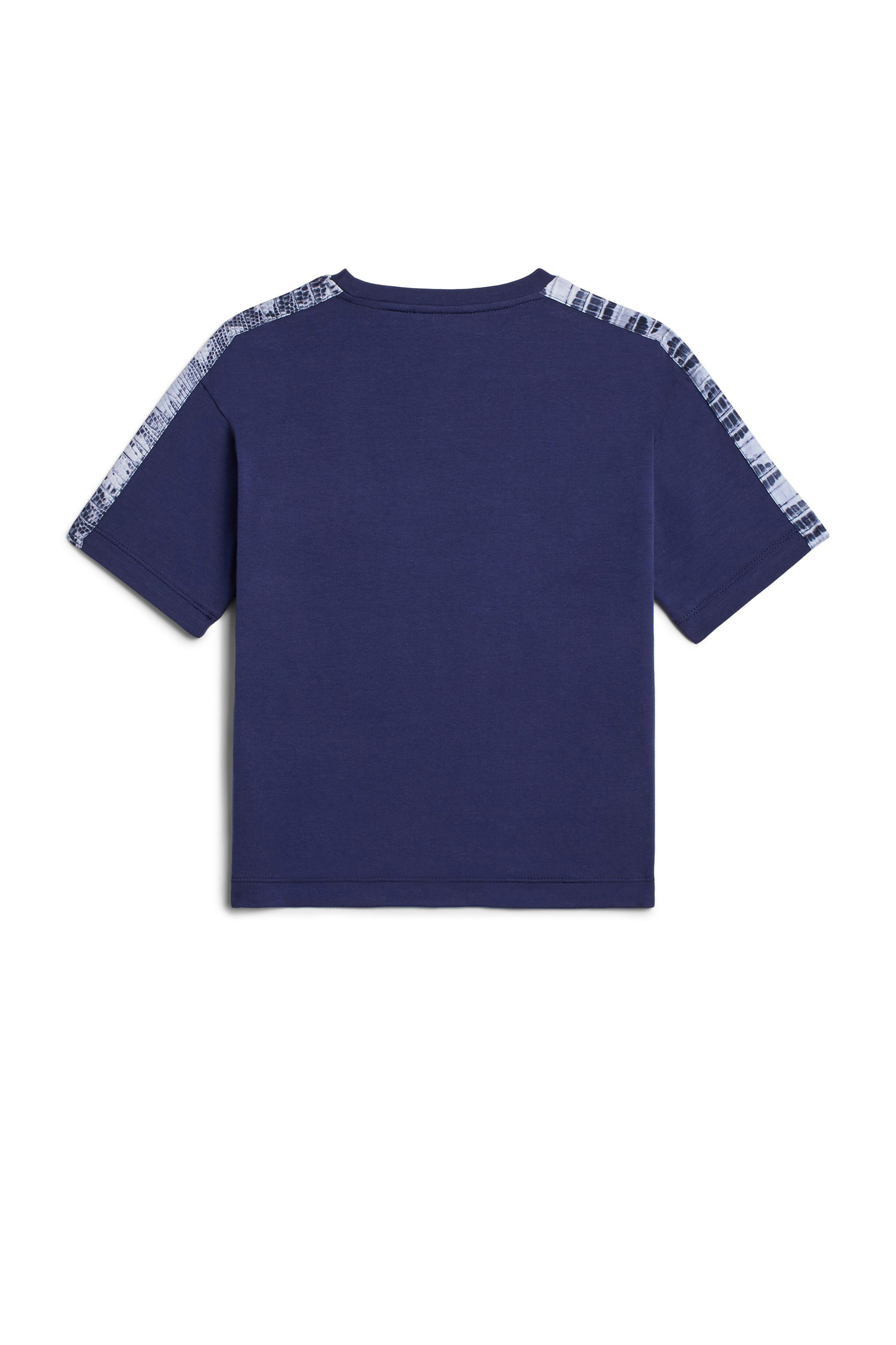 JU Lizard print logo T-shirt MIDNIGHT BLUE IJT65H-JV025