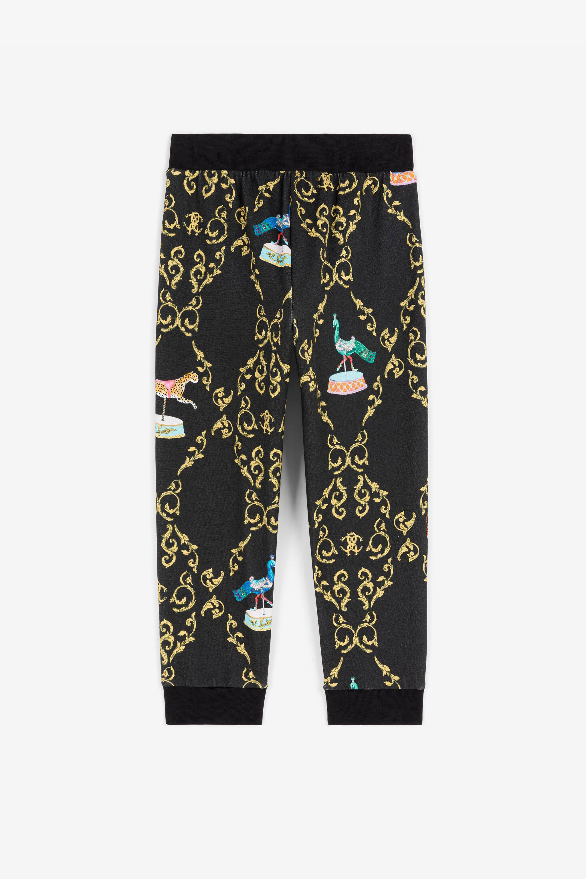 JU Baroque-Print Cotton Sweatpants Black RJT242-5OG86