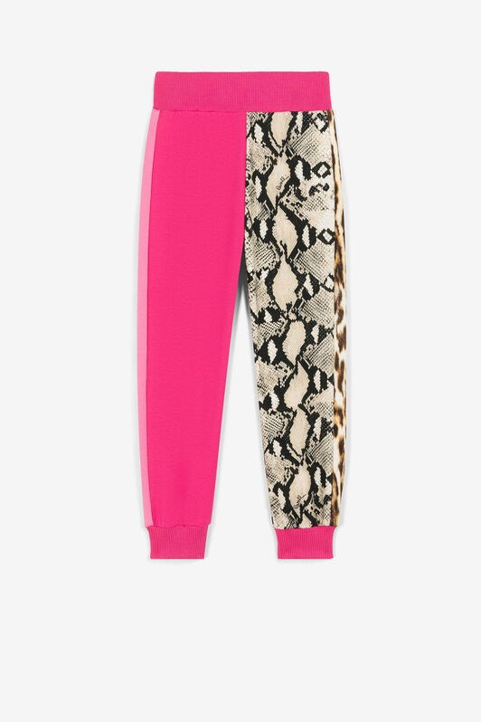 JU Python And Ocelot-Print Sweatpants Fuchsia PJT218-5OE40