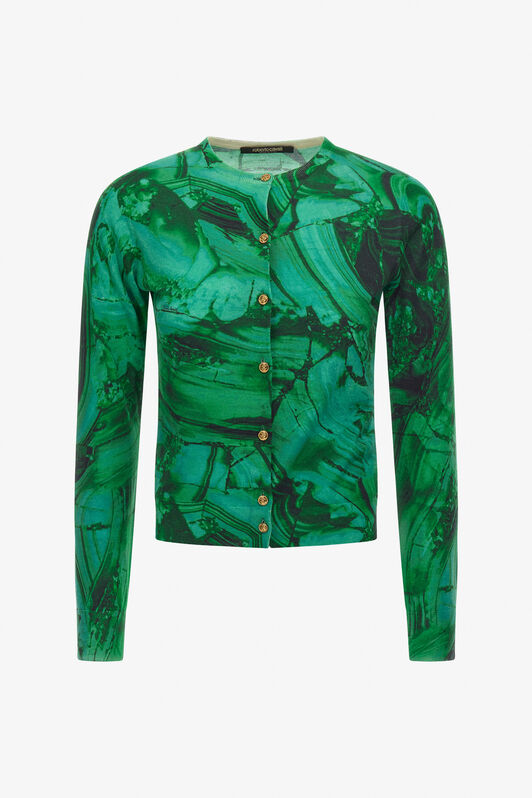 RC Malachite print cardigan Green TKM905-MQ014
