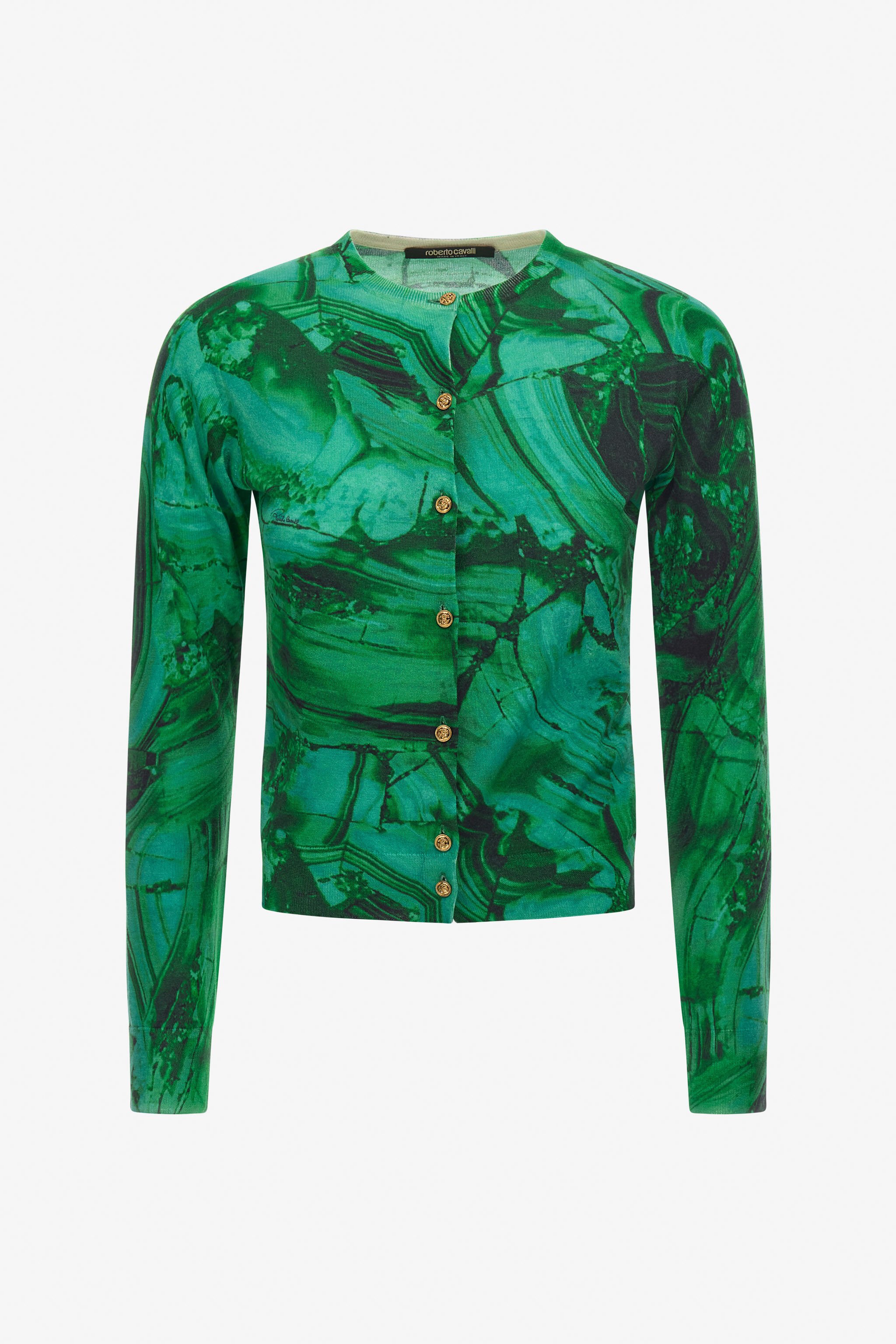 RC Malachite print cardigan Green TKM905-MQ014