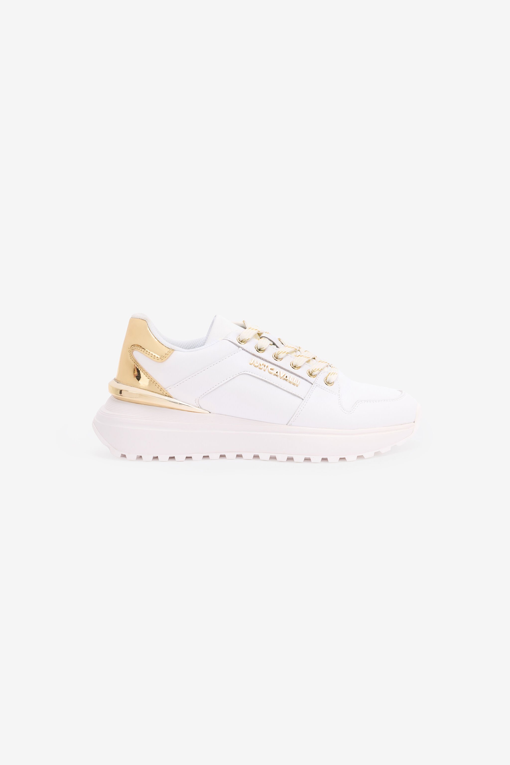 JC Sneakers Avec Logo Et Contrefort Lamé Blanc TFS044-TF364