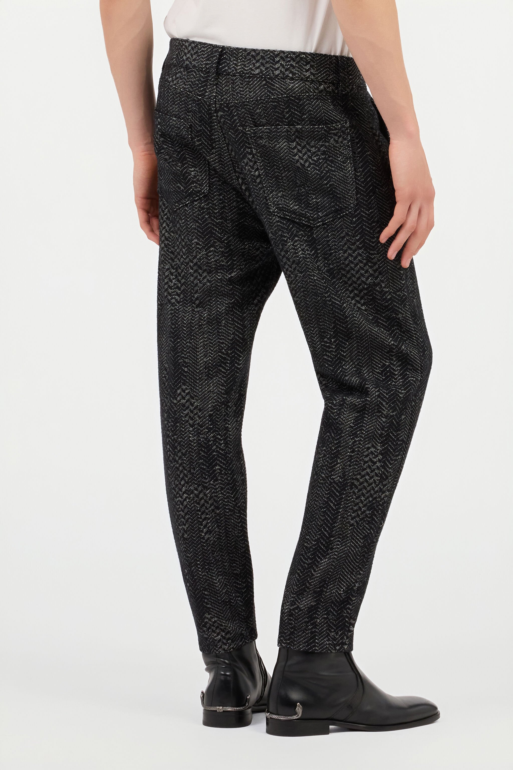 JC Schwarze Strukturierte Hose BLACK VFT016-VF016