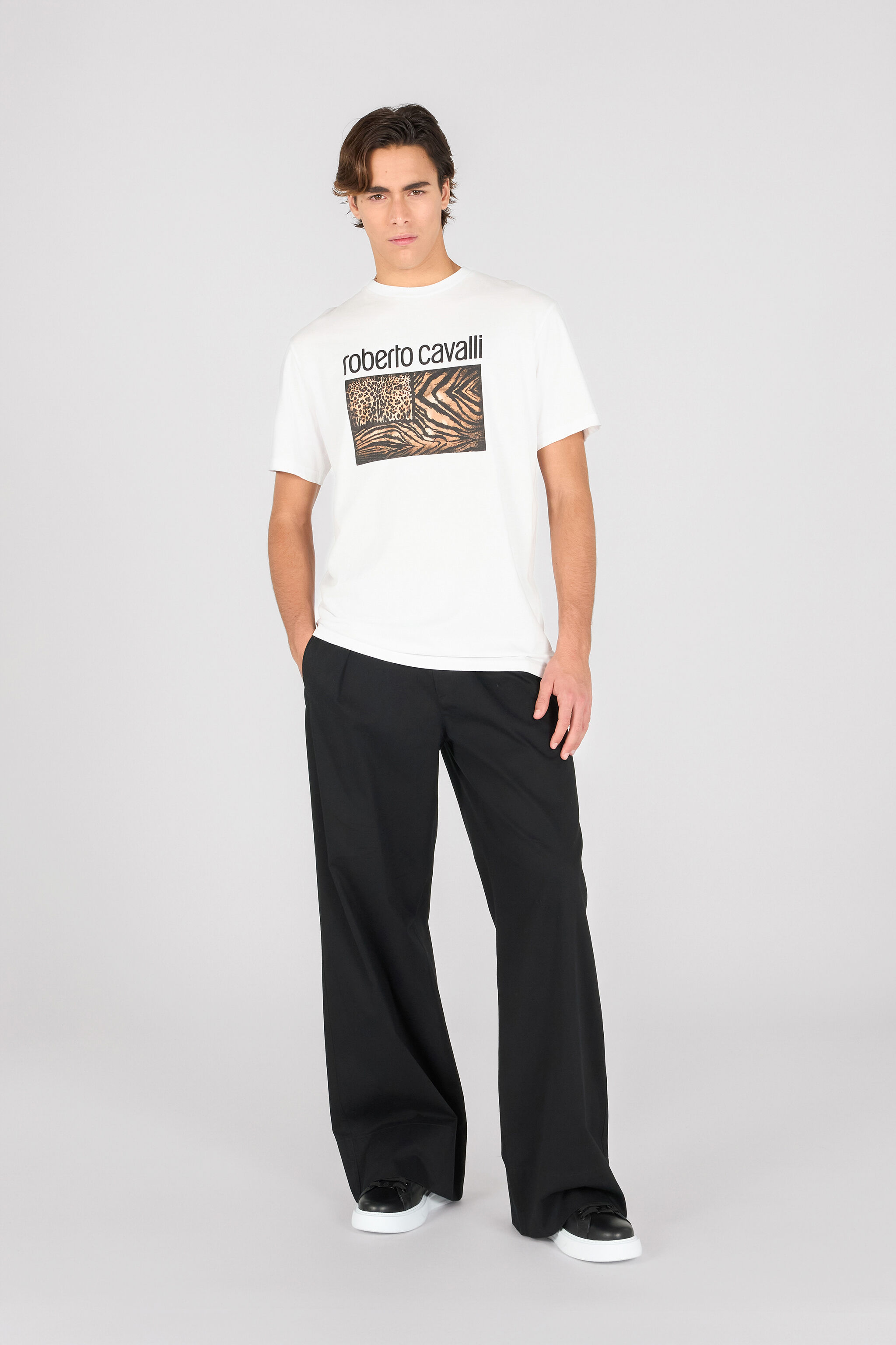 RC Camiseta Con Animal Print Y Logotipo Blanco OOT60G-JD060