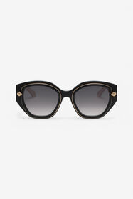 ${brand} Wide and feminine front sunglasses with double ring decoration ${colorDescription} ${masterID}
