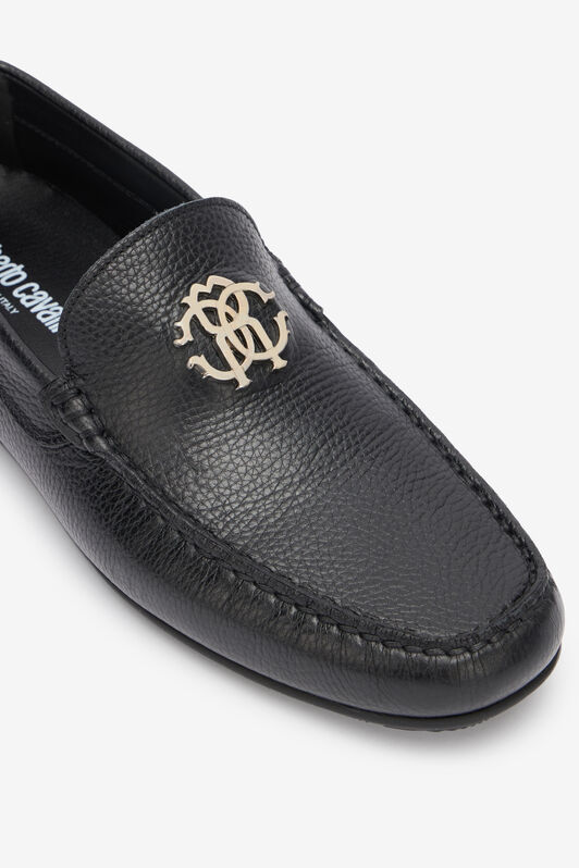 RC Hammered Effect Loafers with RC Monogram RC Hammered Effect Loafers with RC Monogram Negro POS00G-PI001