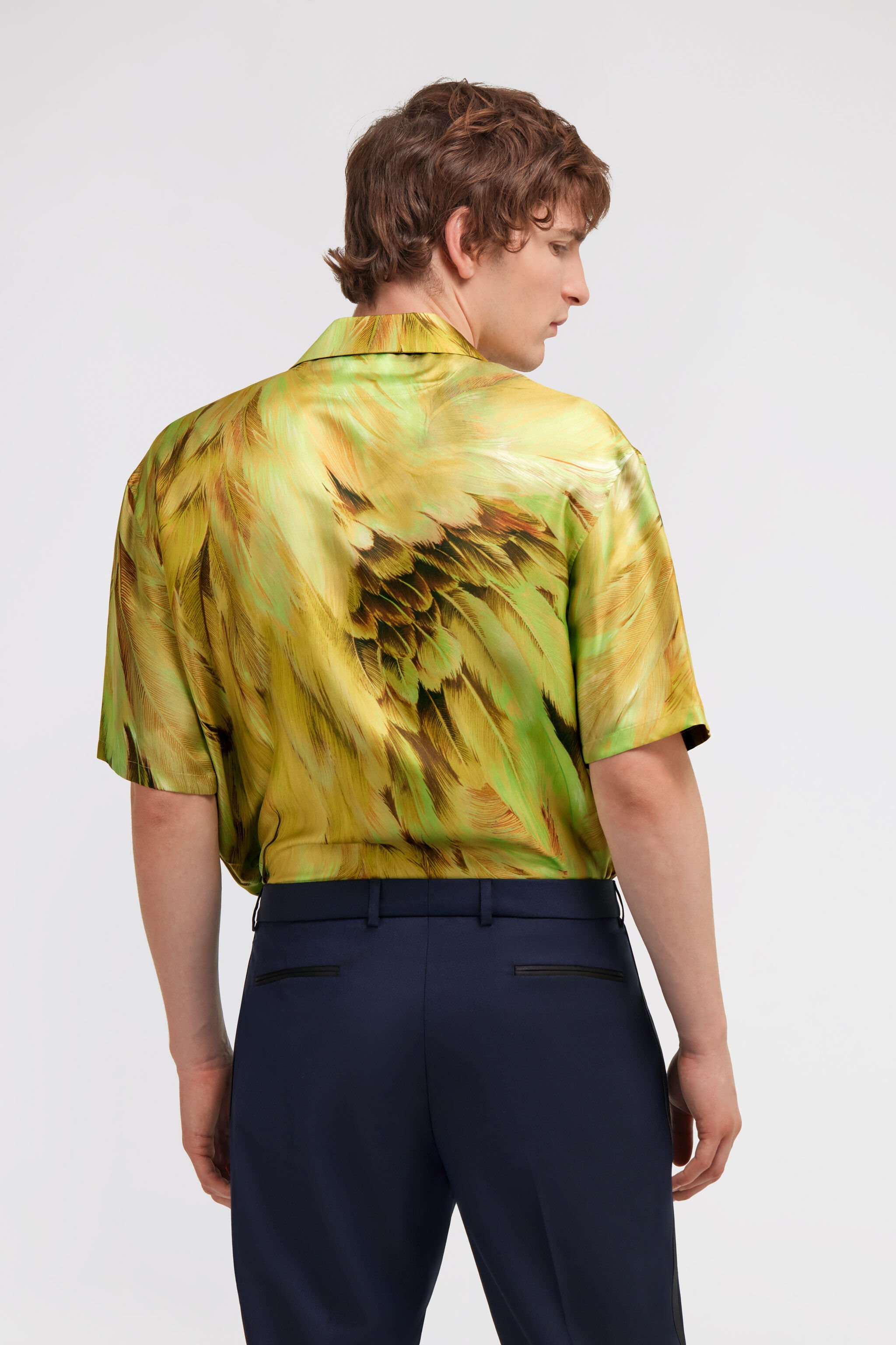 RC Camisa con estampado Plumange Verde claro SMT761-4QL71