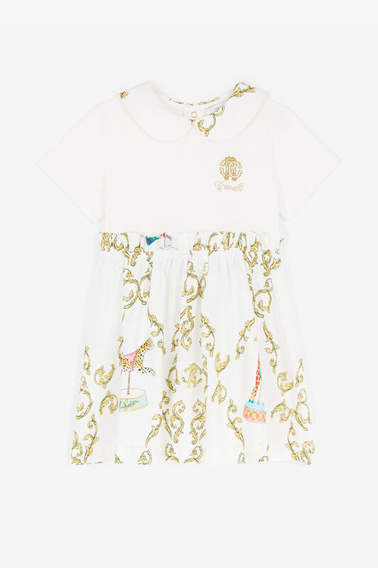JU Filigree-Print Cotton Dress JU Filigree-Print Cotton Dress White RJT103-JD001