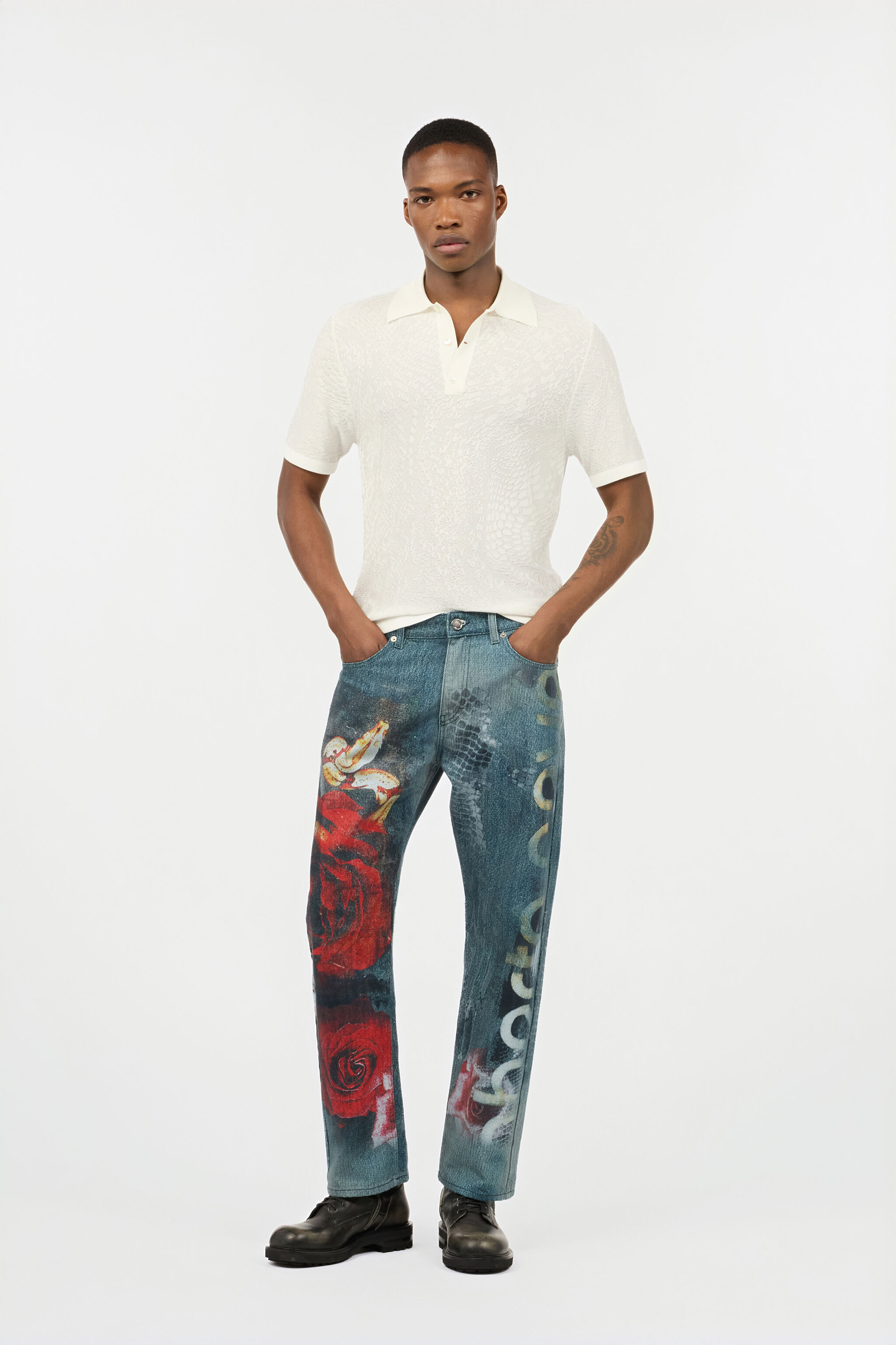 RC Polo With Python Print Ivory URM611-MH014