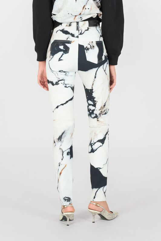 RC Skinny trousers with Marble print Black/White TWJ233-TIN18