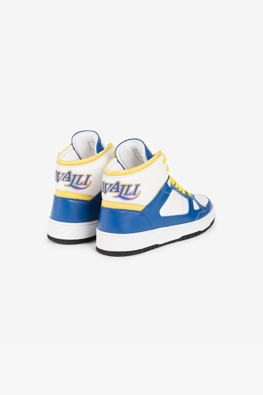 RC Logo-print high-top sneakers RC Logo-print high-top sneakers Blue/White QRS128-PZA79