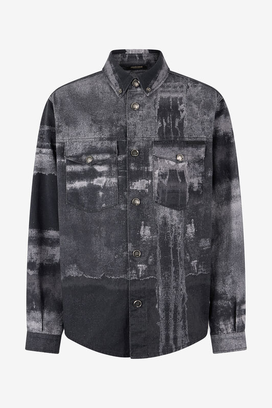 RC Overshirt In Denim Effetto Used Nero VNJ777-4NP69