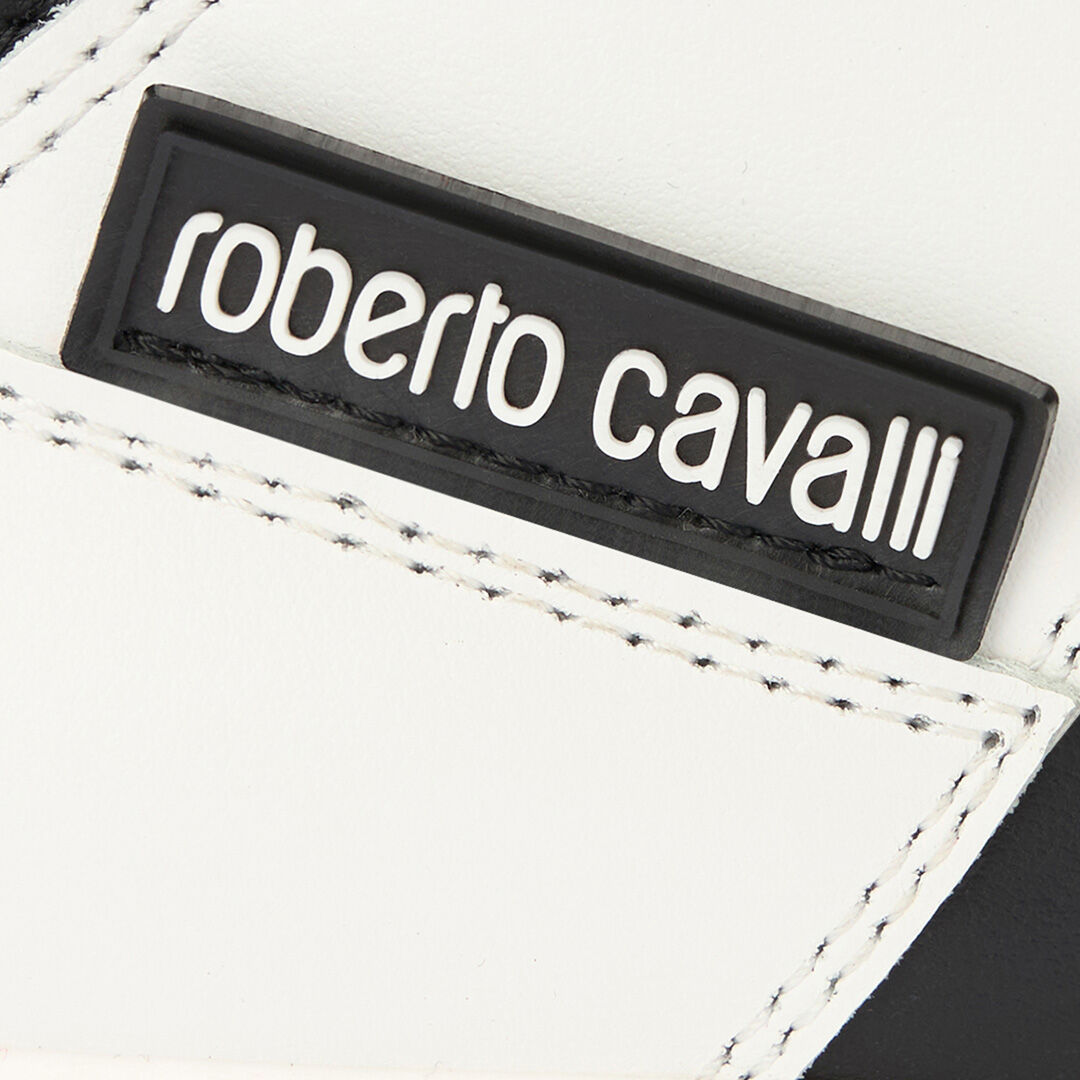 RC Bicolour low-top sneakers with logo Black/White SRS046-PZA90