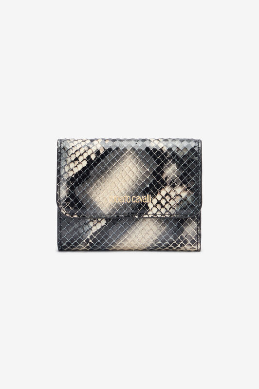 RC Small wallet in printed leather with logo Black/White TKA002-PZ02S