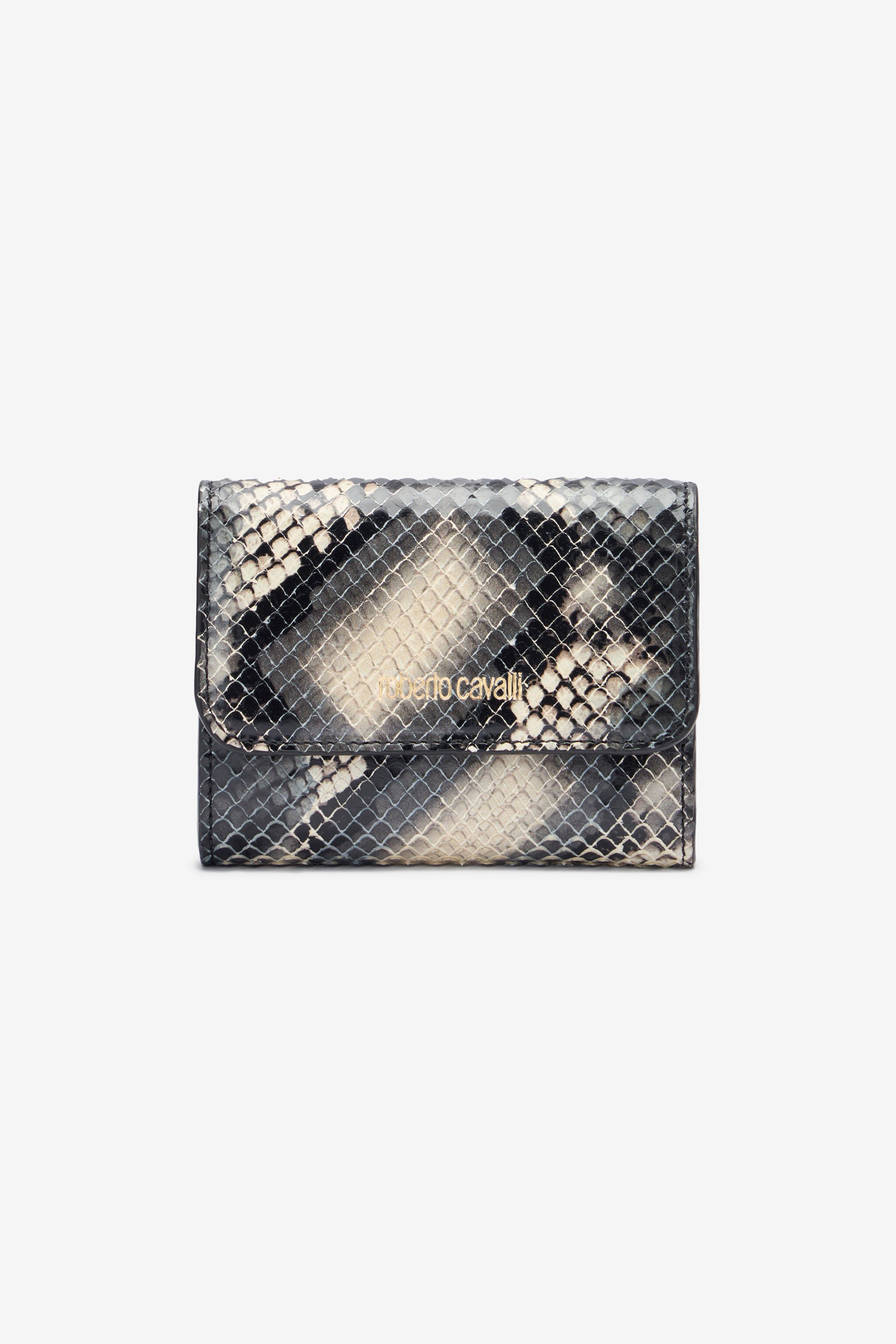 RC Small wallet in printed leather with logo Black/White TKA002-PZ02S