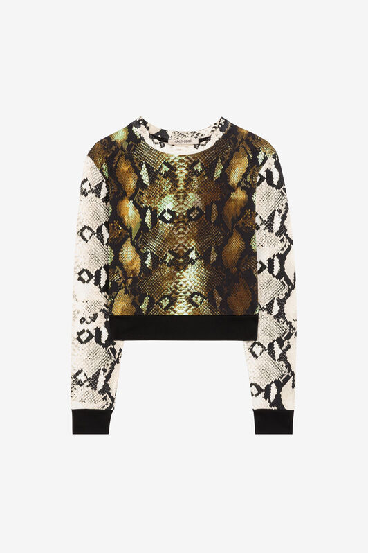 RC Python-Print Cotton Sweatshirt RC Python-Print Cotton Sweatshirt NATURALE/MILITARE PKT66A-5OE38
