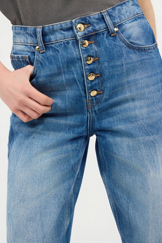 JC Cropped Jeans With Logo On The Back JC Cropped Jeans With Logo On The Back Light blue UFJ007-UF134