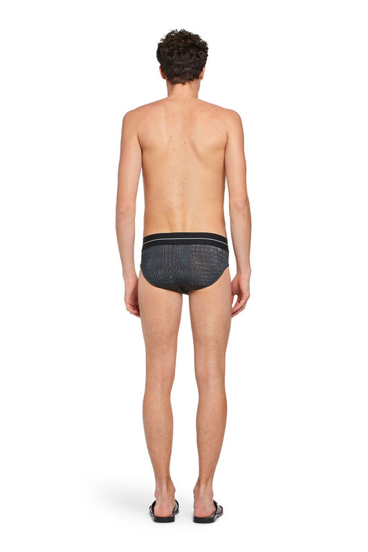 UG Crocodile print logo briefs UG Crocodile print logo briefs GRIGIO/NERO IYO06I-JBP61