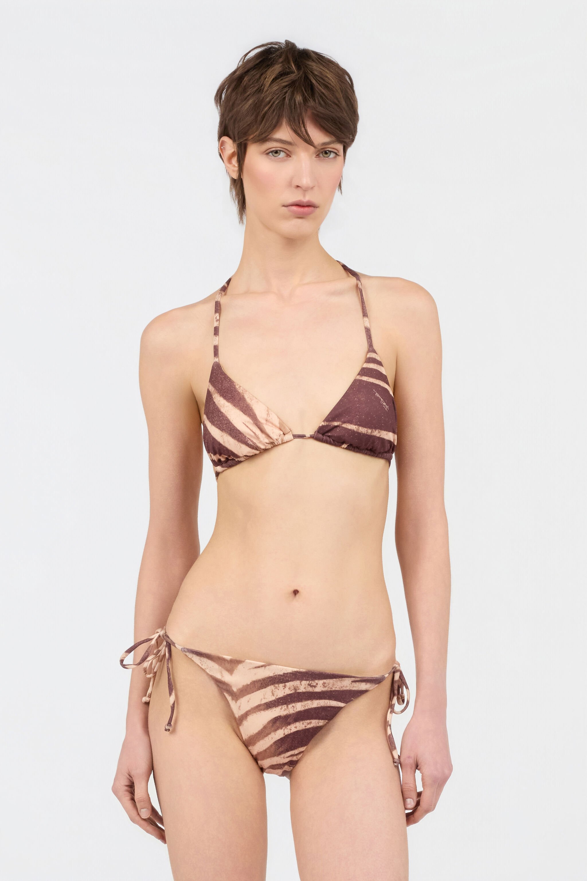 JC Natural Barb Print Bikini 751 BEIGE + 709 MARR WFM032-WF751