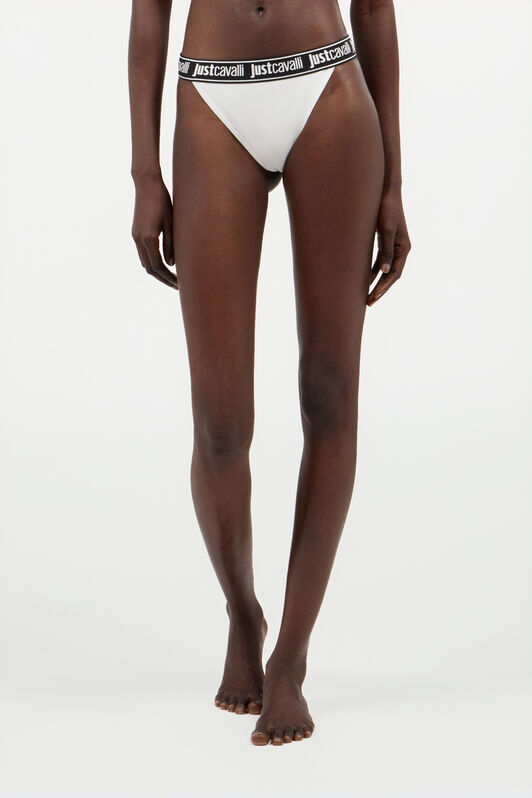 JC Two-Pack White Cotton Panties With Logo Waistband WHITE UFU004-UF201