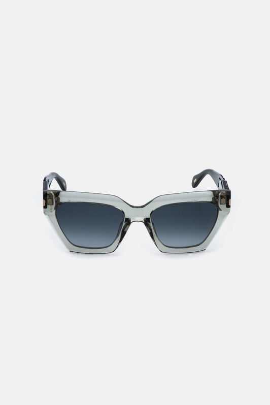 JC Cat-eye feminine sunglasses SHINY GREY/GREEN VALD20-ID261