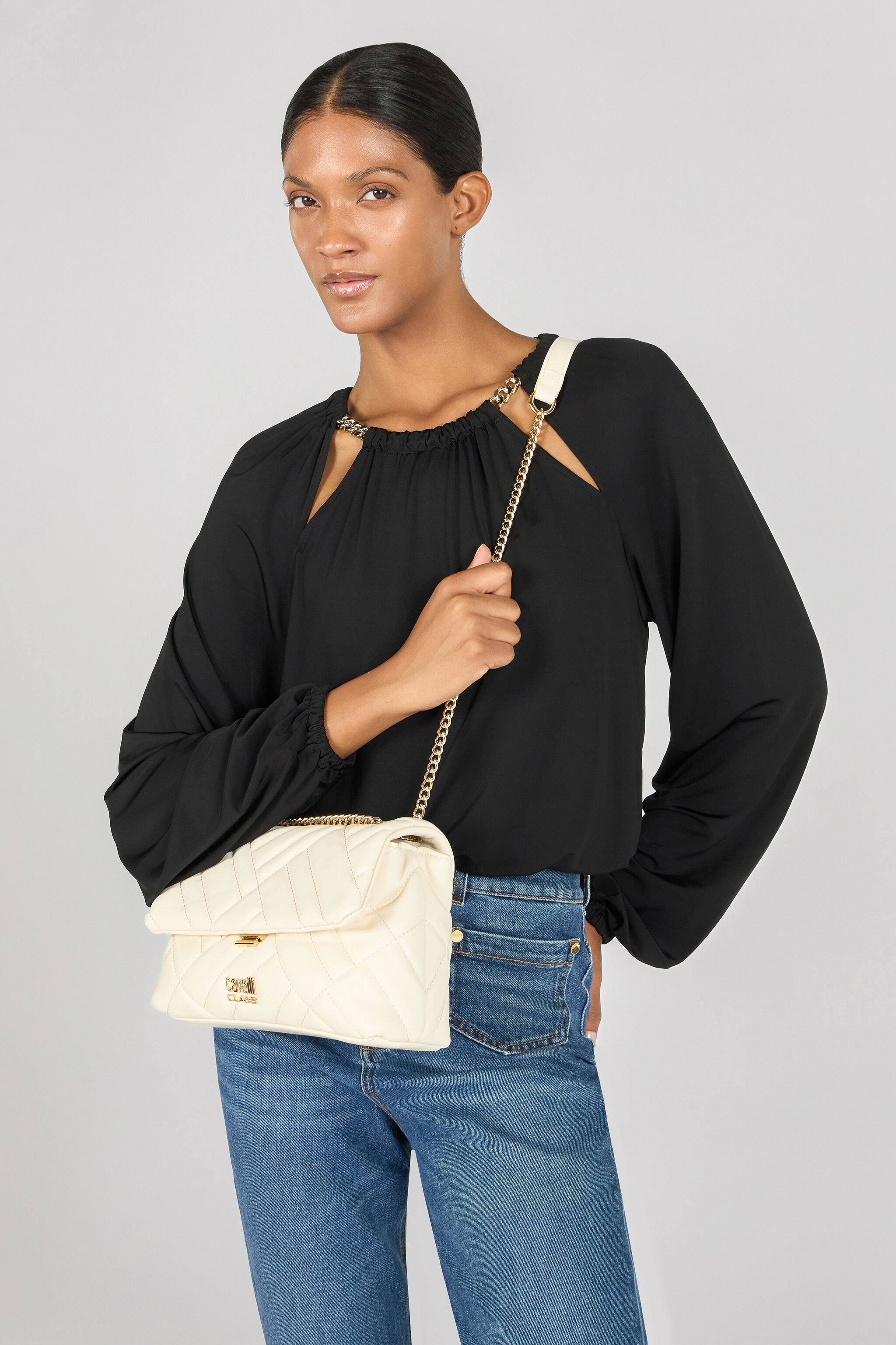 CL Shoulder bag Cavalli Class Ivory SXB00C-AB076