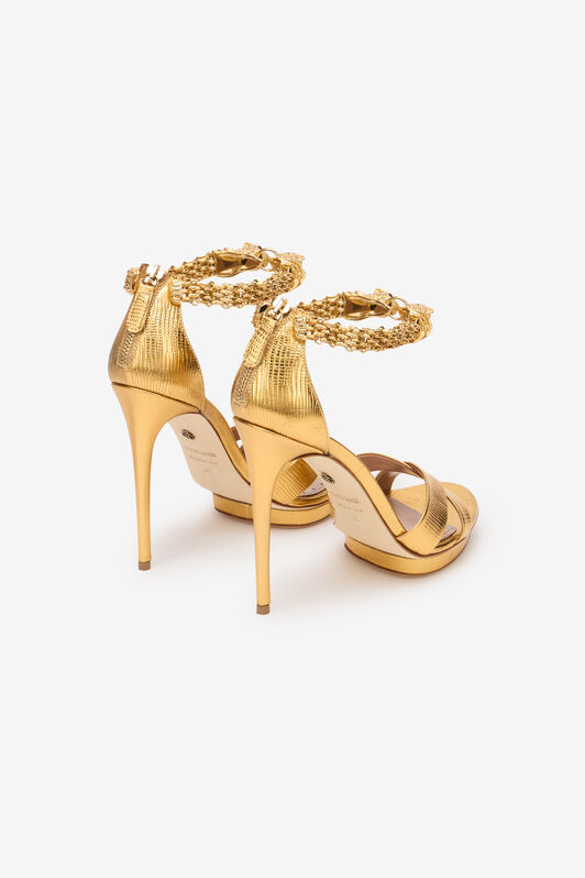RC Roar Gold Leather Sandals GOLD SKS132-PZS14